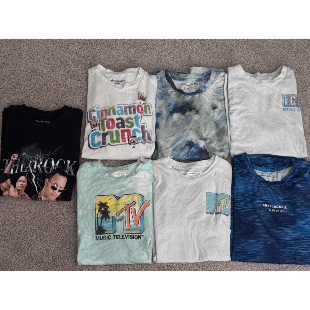 Abercrombie Kids Brand, Boy’s Tee Shirt Clothing Bundle, Size 15/16 Short Sleeve